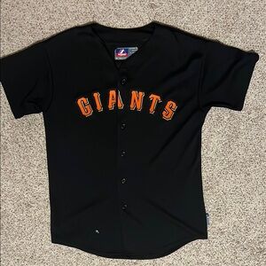 Giants Black Youth Baseball Jersey
